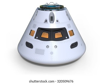 Space Capsule Isolated On White