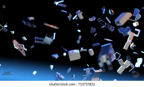 Space Debris, 3d Illustration