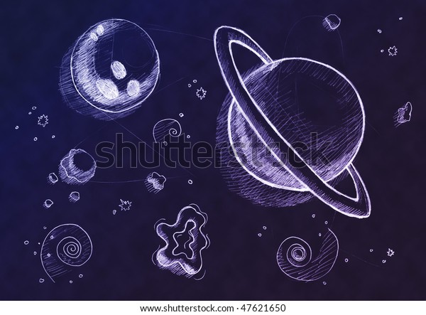 space drawing, astronomy\
background