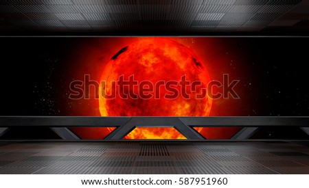 Space environment, ready for comp of your characters.3D rendering