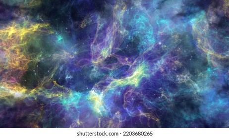 Space Nebula Gas With Stars. Colorful Cosmic Abstract Deep Space Background. Also Available As An Animation - Search Footage For 15850597