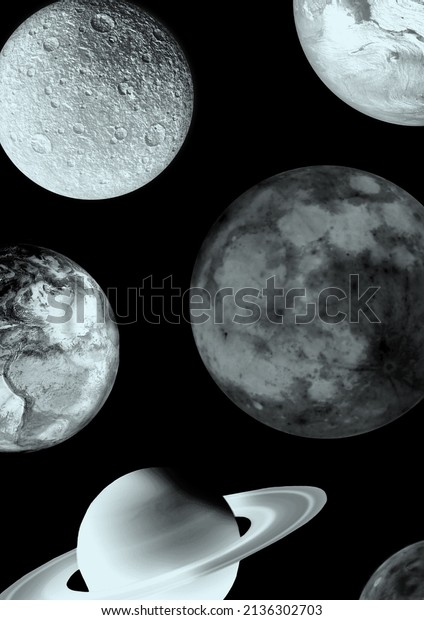 Space\
planets black gray White basic background\
wallpaper