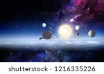Space planets and nebula