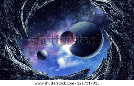 Space planets and nebula