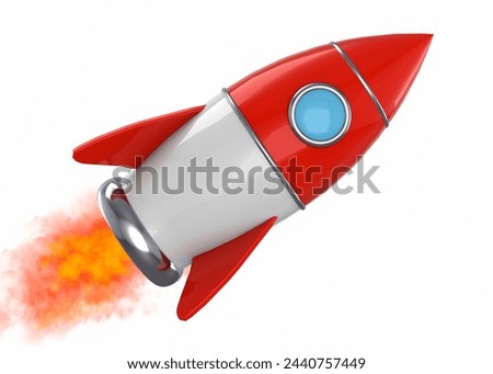 Space Rocket in the Space - 3D