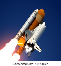 Space Shuttle. 3D Scene.