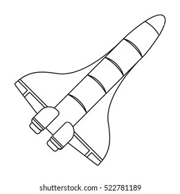 Space Shuttle Icon Outline Style Isolated Stock Illustration 522781189 ...