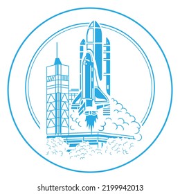 Space Shuttle Logo Isolated On A White Background