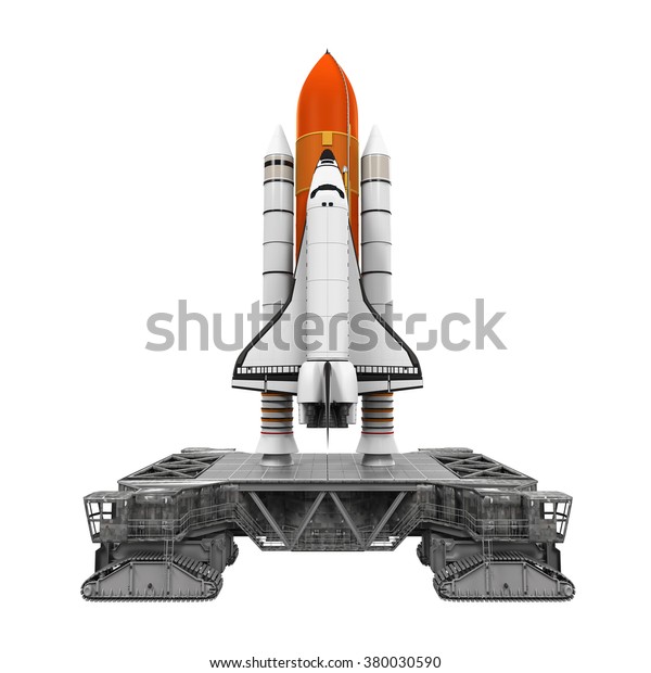スペースシャトルと移動発射台 のイラスト素材 380030590