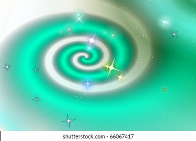 space spiral green