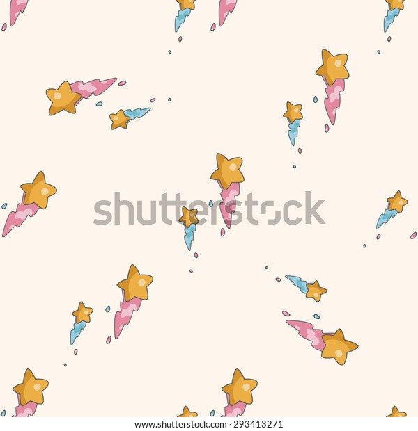 Space star ,\
cartoon seamless pattern\
background