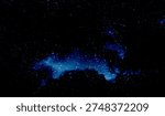 Space star shape sky night background, black starry cosmos abstract pattern dark blue science, textile cosmic galaxy astronomy decoration fantasy wallpaper landscape.