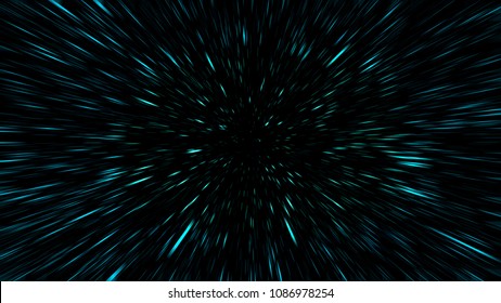 Space Star Warp Or Hyperspace Travel Speed Effect 