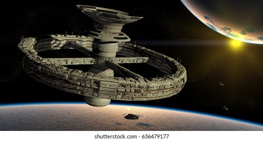 Space Station, 3d Illustration 