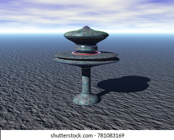 Space Station 3D rendering