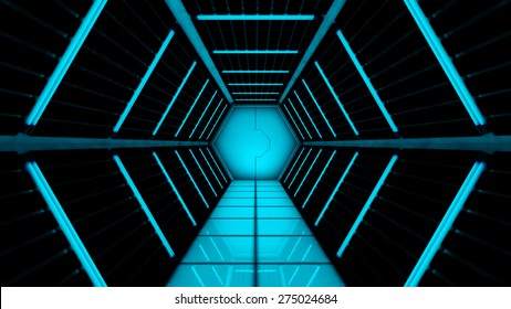 Space Station Hallway Tunnel