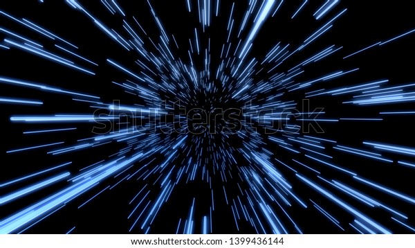 Space Travelling Speed Light Abstract Light Stock Illustration ...