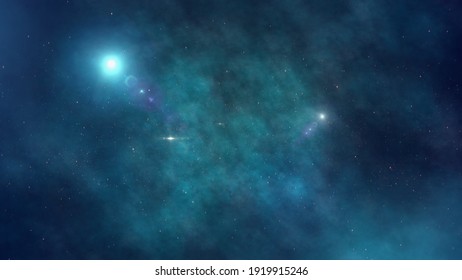 Space Universe With Stars And Galaxies 