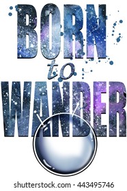 Space Watercolor Background. Universe. Space. Stars And Galaxy. Born To Wanted