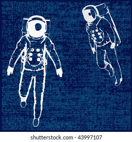 Spaceman Bitmap Background Stock Illustration 43997107 | Shutterstock