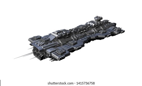 3d Illustration Interstellar Spaceship Futuristic Deep Stock ...