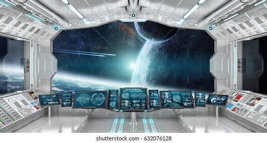 Space Ship Interior White Images Stock Photos Vectors