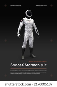 SpaceX Starman Suit 3D Illustration Poster