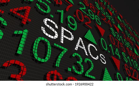SPACs Special Purpose Acquisition Companies IPO Stock Market Shares 3d Illustration