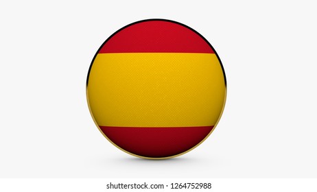 Spain Flag Icon 3d Stock Illustration 1264752988 | Shutterstock