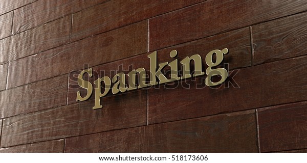 Spanking Bronze Plaque Mounted On Maple のイラスト素材