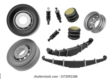 Spare Parts Suspension Truck Truck Parts Stock Illustration 1572092188 |  Shutterstock