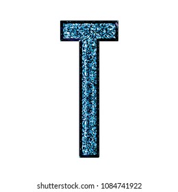 Sparkling Blue Color Letter T 3d Stock Illustration 1084741922 ...