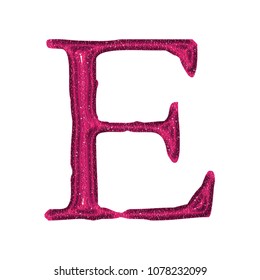 Sparkling Pink Plastic Letter E 3d Stock Illustration 1078232099 ...