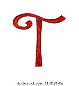 Royalty Free Stock Illustration Of Rustic Red Metal Letter T 3 D