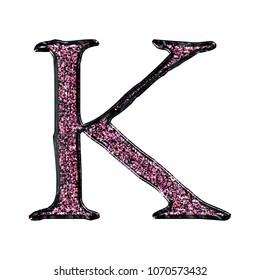 89 Glittery Black Letter K Images, Stock Photos & Vectors | Shutterstock