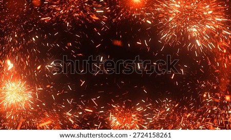 Sparks exploding at the edge of the screen - Red