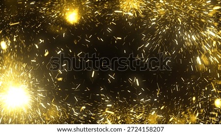 Sparks exploding at the edge of the screen - Yellow