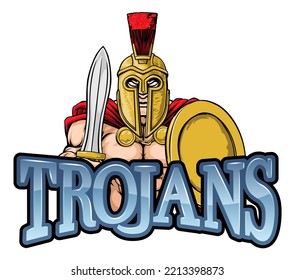 A Spartan Or Trojan Warrior Sports Mascot