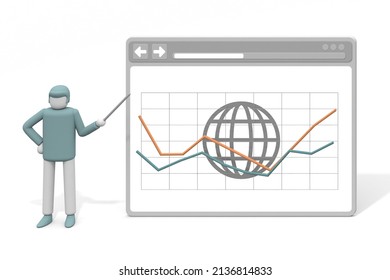 Speak at a study session. Explain from a global perspective. Report the current progress. 3D rendering