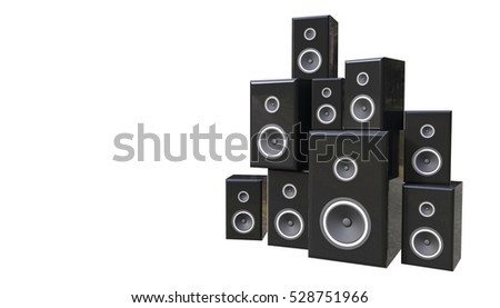 Speaker Concept 3D Rendering Isolated on a white background