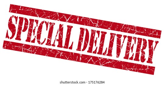 Special Delivery Red Grunge Stamp Stock Illustration 175176284 ...