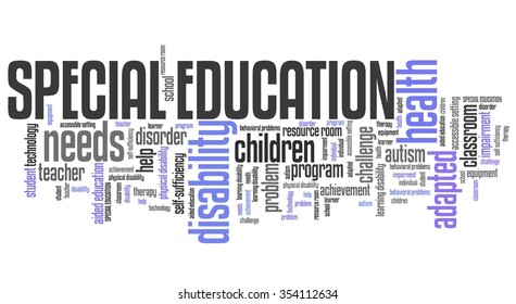 Special Education Needs - Disability Help Word Cloud.