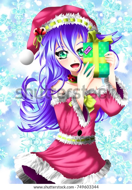 クリスマスのための特別な色のイメージ かわいいアニメ版 のイラスト素材 749603344