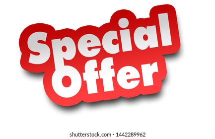 Special Offer Concept 3d Illustration Isolated On White Background