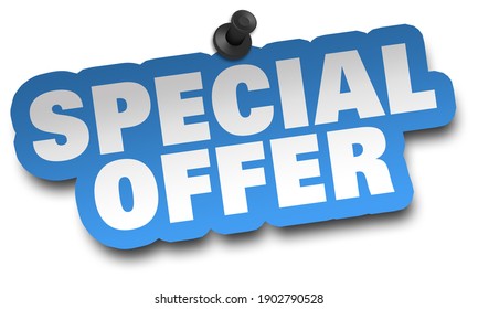 Special Offer Concept 3d Illustration Isolated On White Background