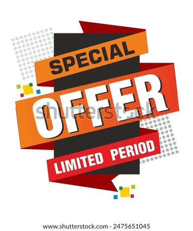 Special Offer % Poster Sticker Vector Image