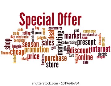 Special Offer Word Cloud Concept On Stock Illustration 1019646784 ...