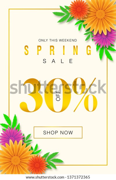 Special Spring Sale Offer 30 Off のイラスト素材