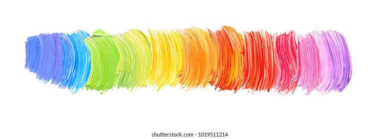 Spectrum Consisting Brush Strokes Isolated On Stock Illustration 