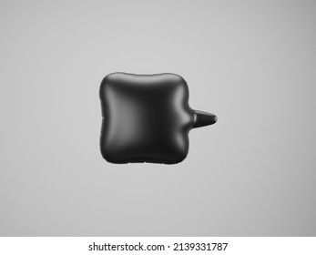 Speech balloon black on white